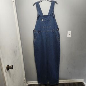 Blue Denim Overalls Size 14 Long Tall Organic Cotton